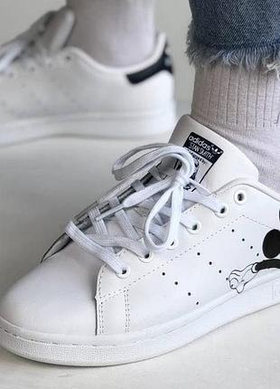 Adidas stan smith white black mickey mouse