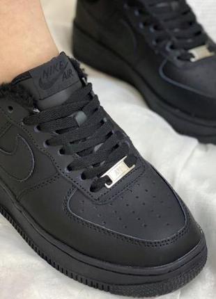 Nike air force winter black мех