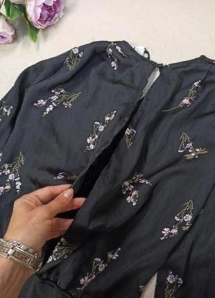 Очень красивая нарядная блуза боди на запах от h&amp;m, цветочный принт8 фото