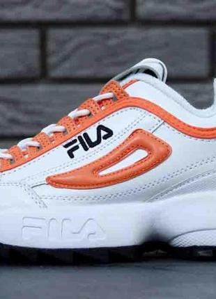 Fila disruptor 2 "white orange grey"1 фото