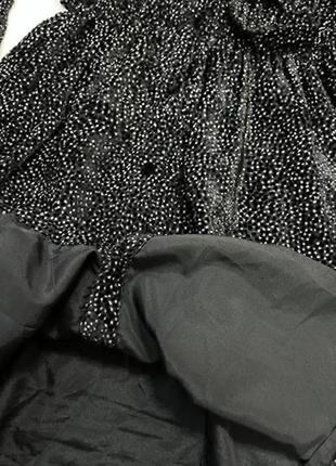 Короткое платье zara с белым и черным бархатом.6 фото