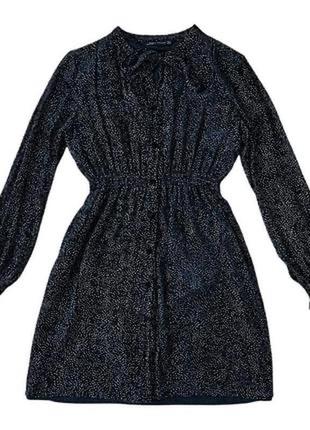 Короткое платье zara с белым и черным бархатом.10 фото