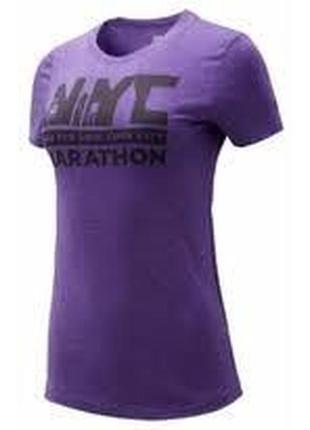 Яркая фиолетовая футболка new balance (оригинал)