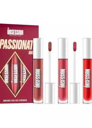 Makeup obsession be passionate about набір блисків 3 x 5мл