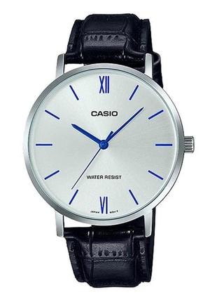 Чоловічий годинник casio classic mtp-vt01l-7b1udf, сріблястий з чорним