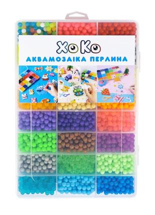 Аквамозаїка xoko перлина 5500 + аксесуари + книжка з трафаретами2 фото