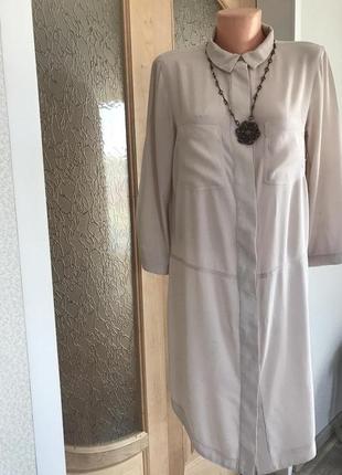 H&m біле плаття натуральний халат, сарафан, плаття міді,. натуральний ! оригінал!