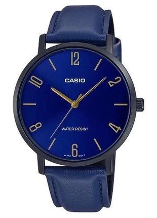 Мужские часы casio classic mtp-vt01bl-2budf, синий с черным