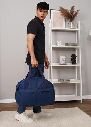 Якісна текстильна середня сумка спортивна синя сумка tiger повсякденна дорожня сумка унісекс4 фото
