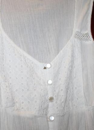 Белая женская блуза, хлопок, 14 размер от papaya, англия2 фото