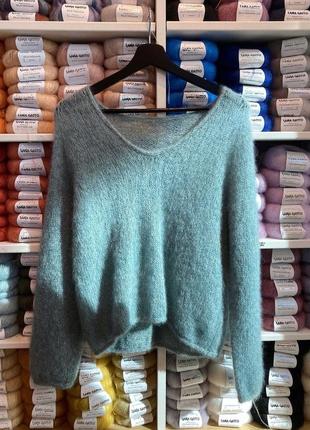 Базовий светр з кід мохера на шовку9 фото