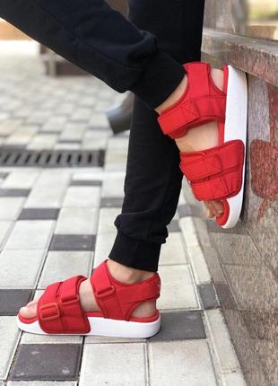 Adidas жіночі сандалі адідас червоний колір (36-37)💜7 фото