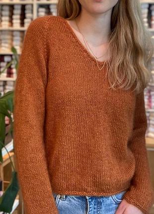 Базовый свитер оверсайз из кид мохера на шёлке