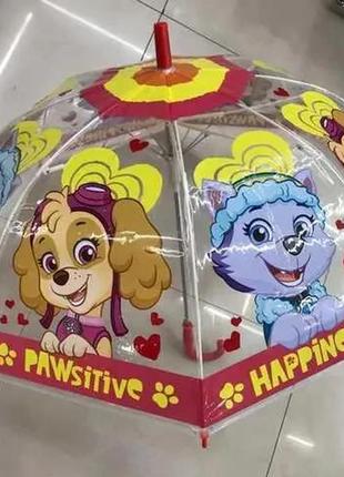 Зонтик прозрачный детский трость щенячий патруль pl82131 paw patrol спицы пластик...