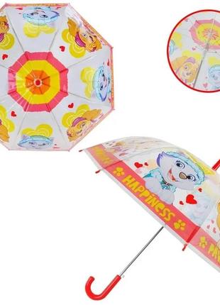 Зонтик прозрачный детский трость щенячий патруль pl82131 paw patrol спицы пластик...