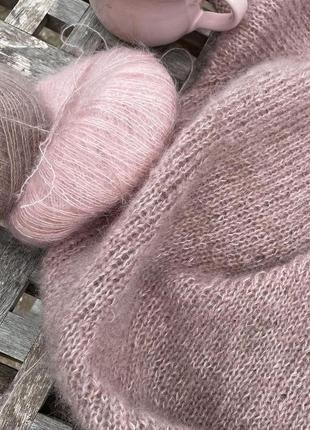 Базовый пуловер оверсайз из кид мохера на шёлке