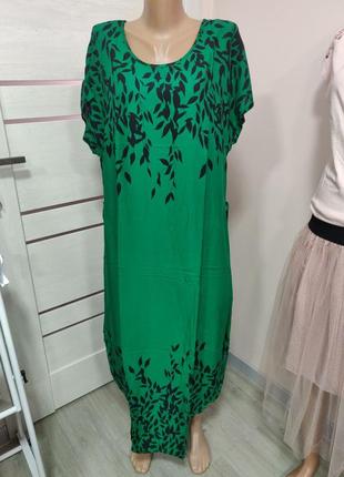 Легке зелене плаття коттон