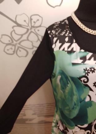 Брендовое натуральное вискозное платье миди большого размера6 фото