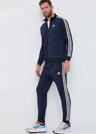 Спортивний костюм adidas gk9658 essentials 3-stripes sportswear компресійні 3 полоси нові оригінал адідас