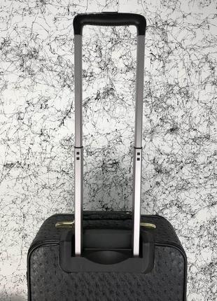 Дорожный чемодан prada rolling luggage ostrich 55 black женский / мужской4 фото