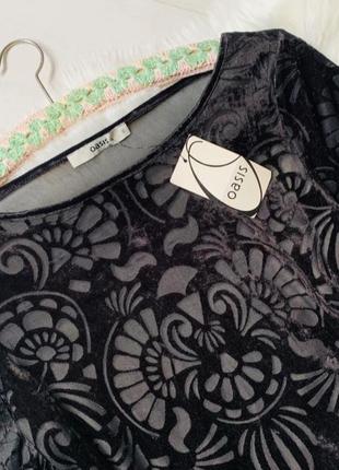 Велюрова бархатна сукня чорна oasis3 фото