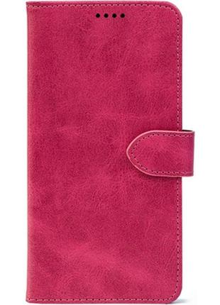 Чохол-книжка crazy horse clasic для xiaomi redmi note 13 pro 5g/poco x6 5g magenta (front) (код товару: 34553)