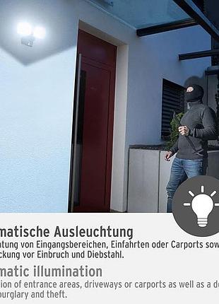 Умный прожектор с датчиком движения brennenstuhl connect wifi led duo spotlight wfd...