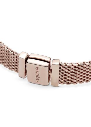 Срібний браслет pandora reflexions rose gold.  артикул 055-01700