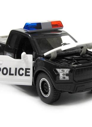 Детская машинка полиция ford raptor с звуками и светом инерционная3 фото