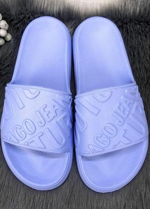 Шлепанцы женские сланцы пенковые голубые (волошка) даго стиль 40456 фото