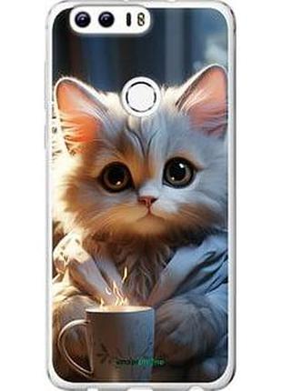 Чехол на huawei honor 8 white cat "5646u-351-10746"