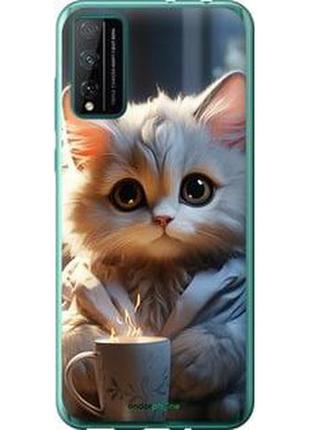 Чехол на huawei honor play 4t pro white cat "5646u-1914-10746"
