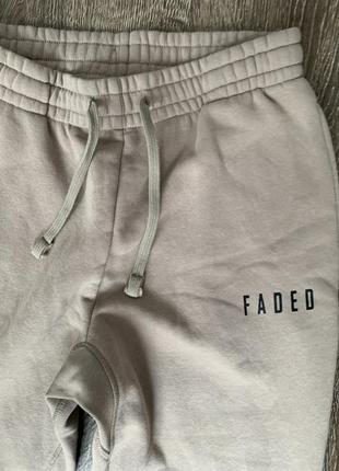 Faded ® оригінал спортивні штани теплі на флісі3 фото