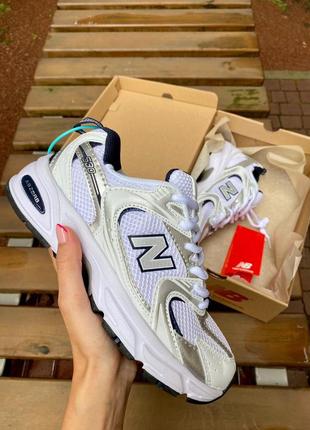 Кросівки new balance  530 white & silver кроссовки