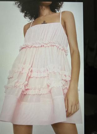 Платье розовое , платье нарядное , сарафан летний2 фото