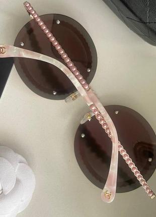 Солнцезащитные зеркальные розовые очки chanel (шанель)9 фото