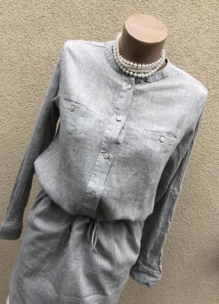 Сіра сорочка,туніка,блуза,плаття,етно стиль бохо,італія4 фото