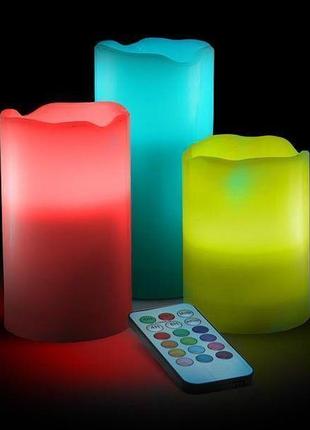 Набір світлодіодних свічок led luma candles 12 кольорів хамелеон4 фото