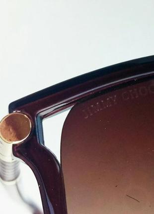 Очки в стиле  jimmy choo женские солнцезащитные коричневые с градиентом7 фото