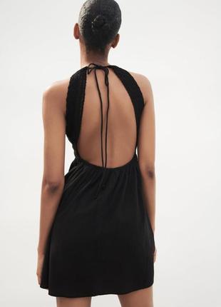 Короткое черное платье zara5 фото