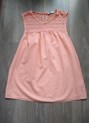 Майка ажурна, персикова