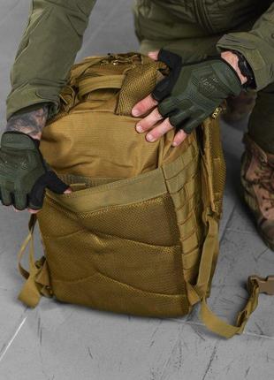 Тактичний штурмовий рюкзак койот. камуфляжний бойовий рюкзак рудий 45 літрів!6 фото