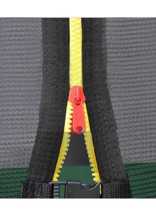 Батут дитячий 252 см з внутрішньою сіткою та драбинкою atleto зелений2 фото