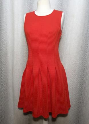 Женское красно-коралловое платье, платье теплый сарафан. в составе вискоза.7 фото
