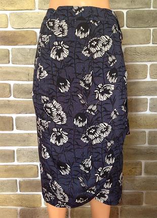 Новая с биркой легкая  юбка миди с поясом на запах  р 14