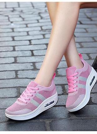 Кросівки жіночі модні рожеві кросівки 2024 жіночі кросівки що дихають на літо жіночі4 фото