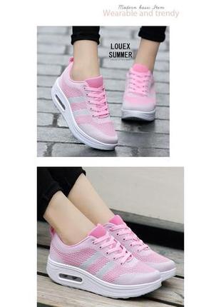Кросівки жіночі модні рожеві кросівки 2024 жіночі кросівки що дихають на літо жіночі6 фото