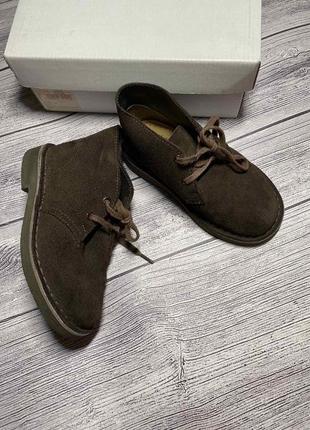 Детские натуральные замшевые весенние ботинки 26 размер