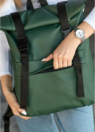 Рюкзак ролл sambag унісекс rolltop lsh зелений5 фото