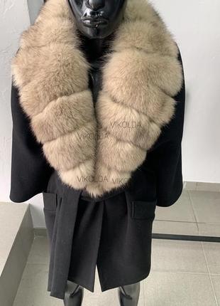 Женское пальто с натуральным мехом песца с 42 по 56 г.3 фото